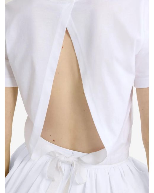 Patou White Open-Back T-Shirt
