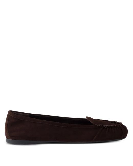 Prada Black Suede Loafers