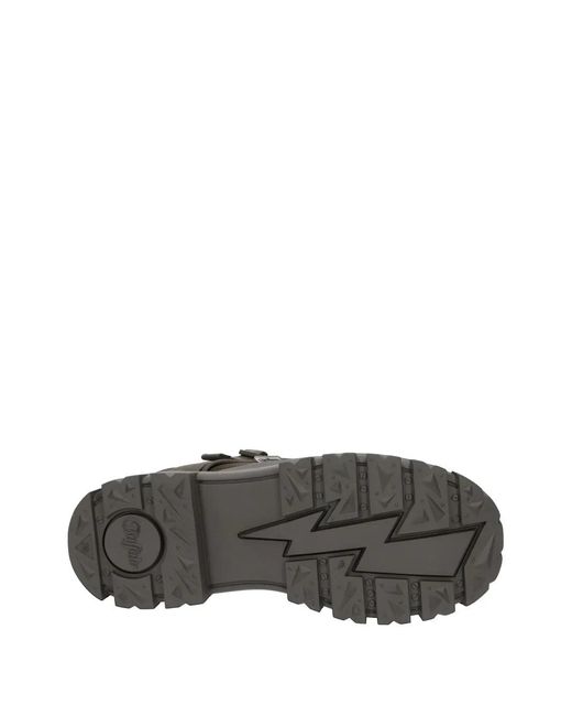 Buffalo Brown Aspha Com1 Buckled Combat Boots