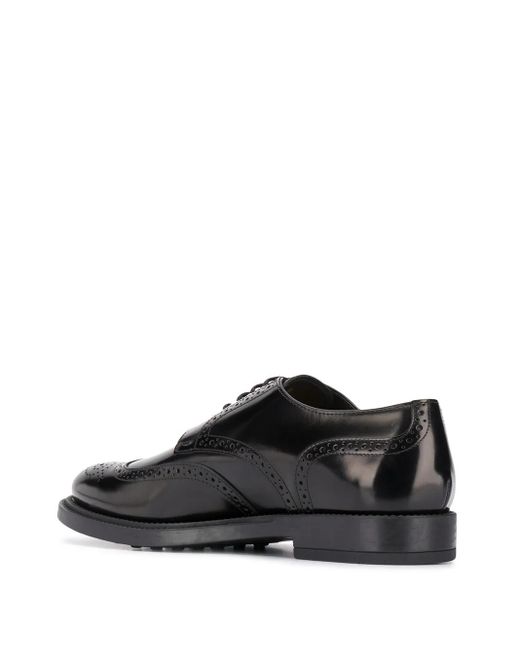 Tod's Black Flat Shoes for men