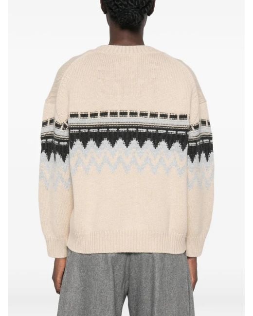 Allude Natural V-Neck Cashmere Cardigan