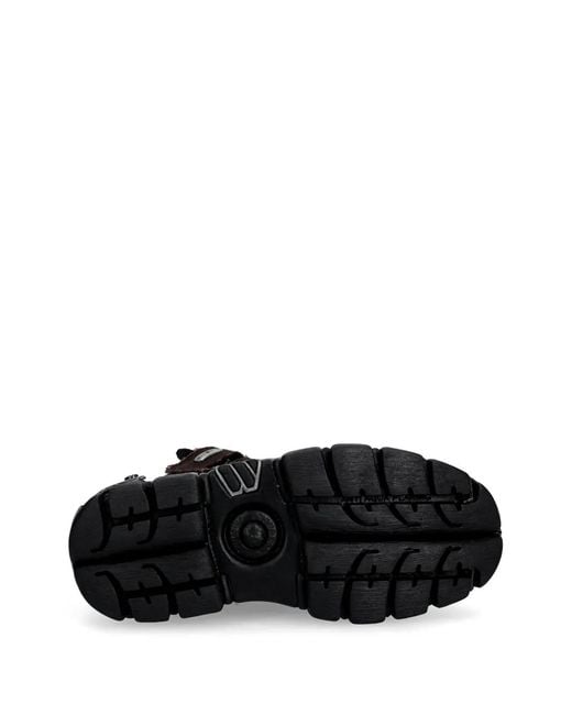 New Rock Black M-285-C76 Ankle Boots