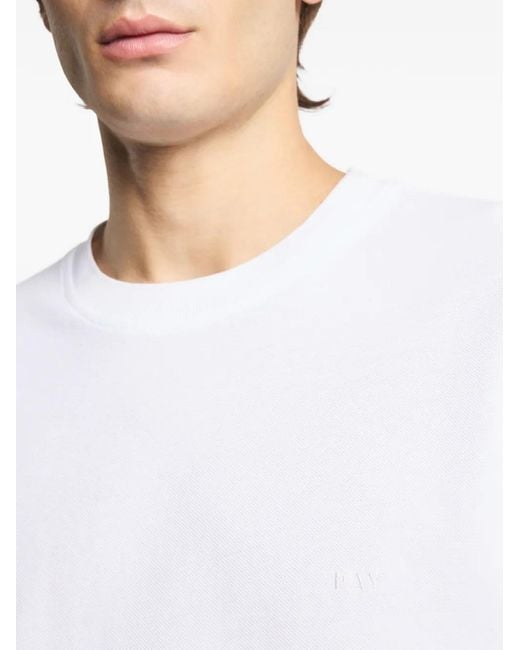 Fay White Piquet Short-Sleeves T-Shirt for men