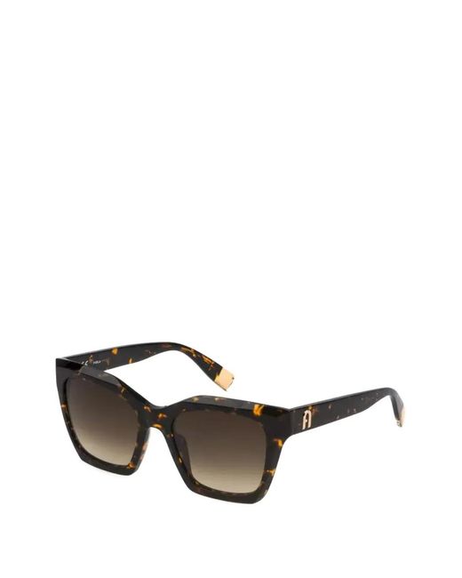 Furla Metallic Tortoiseshell-Effect Square-Frame Sunglasses