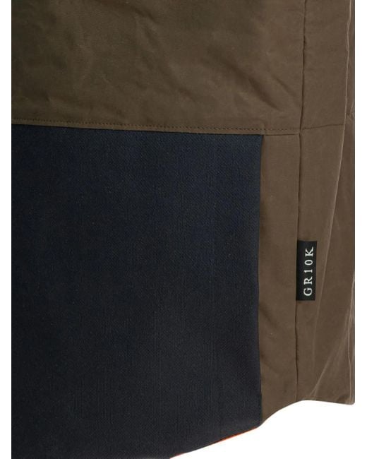 GR10K Green Zip Colour-Block Jacket for men
