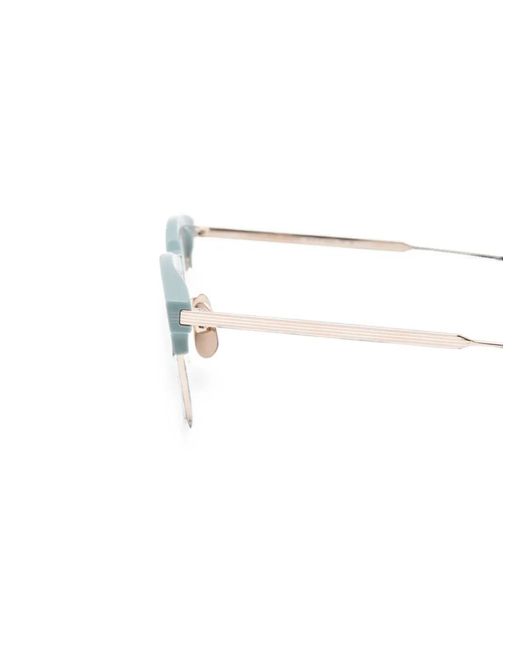 Thom Browne White Round-Frame Glasses