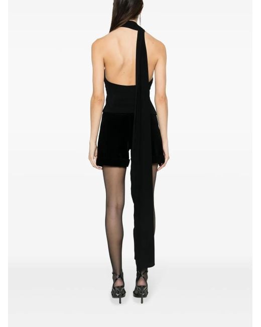 Magda Butrym Black Top Mit Neckholder