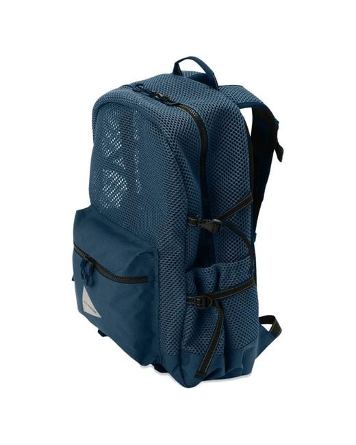 And Wander Blue 3D Mesh Backpack for men