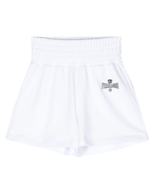 Chiara Ferragni Shorts Met Geborduurd Logo in het White