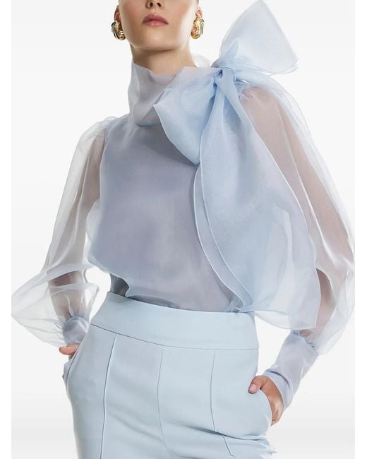 Lita Couture Blue Ellise Blouse