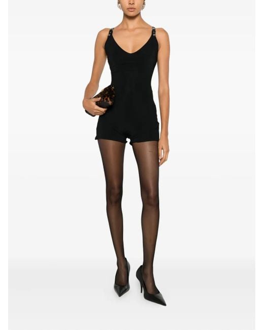MITILIANE COUTURE Black Adjustable Straps Playsuits
