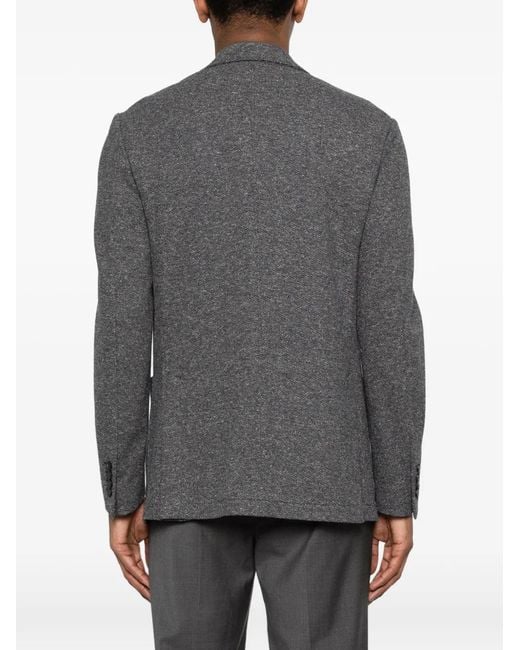 Canali Gray Button Single-Breasted Jacket for men