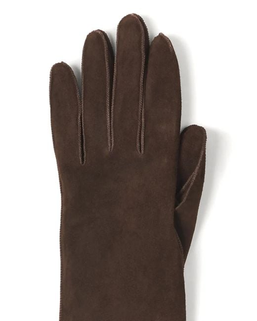 Lanvin Brown Suede Gloves