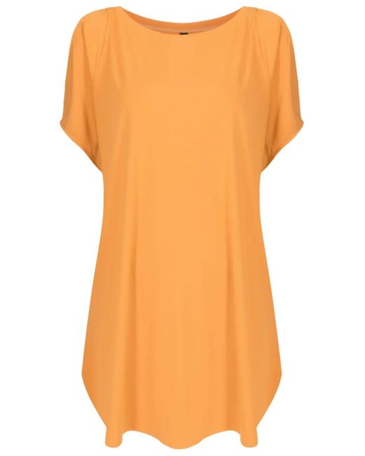 Lygia & Nanny Orange Kleid Mit Rundem Ausschnitt