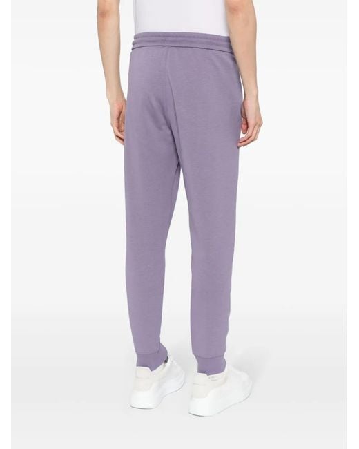 Calvin Klein Purple Logo-Print Cotton-Blend Track Pants for men