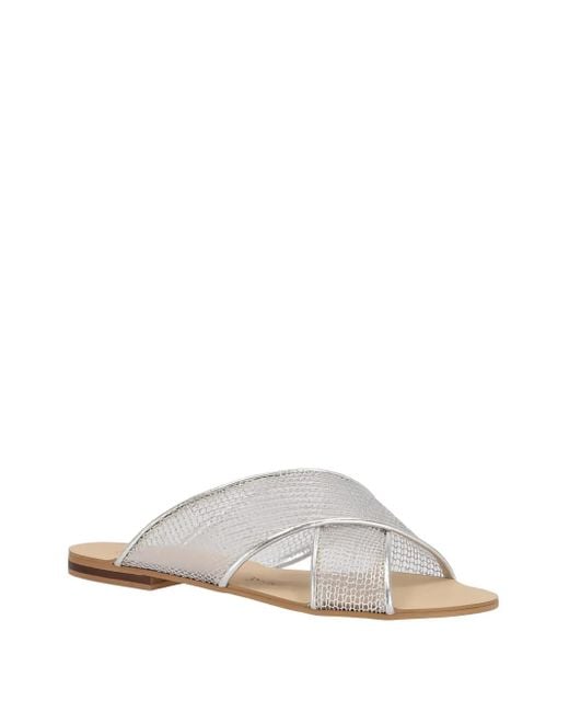 RK White Tivari Flat Sandals