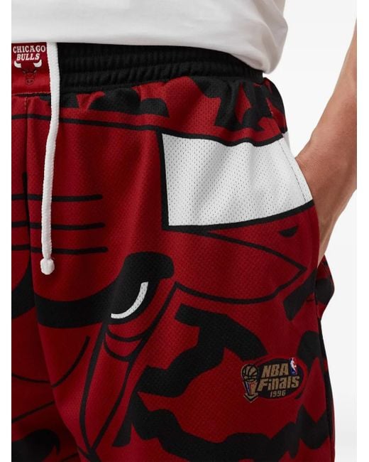 Mitchell & Ness Red Jumbotron 2.0 Nba Chicago Bulls Shorts for men