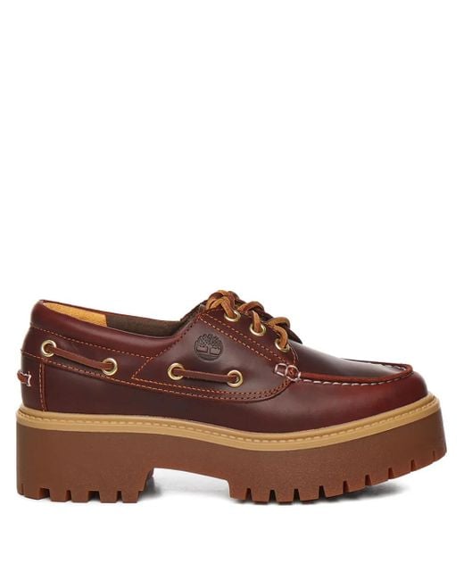 Timberland Brown Stone Street 3 Eye Wmns "Burgundy Full Grain"