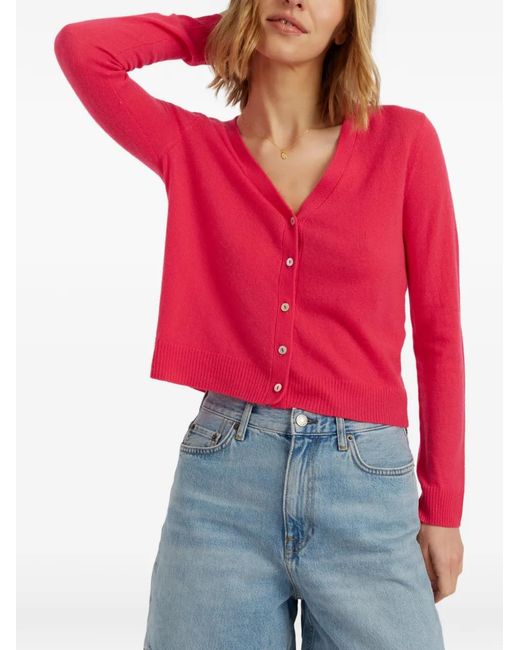 Chinti & Parker Red Cardigan Mit V-Ausschnitt