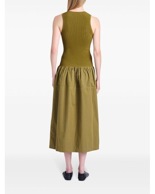 Proenza Schouler Green Kleid mit U-Ausschnitt