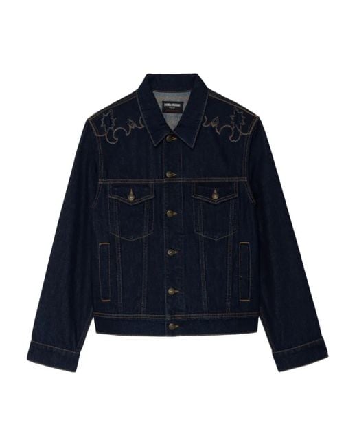 Zadig & Voltaire Blue Bases Western Denim Jacket