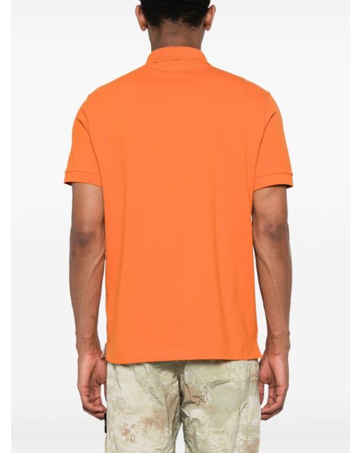 Stone Island Orange Polo Shirt With Logo for men