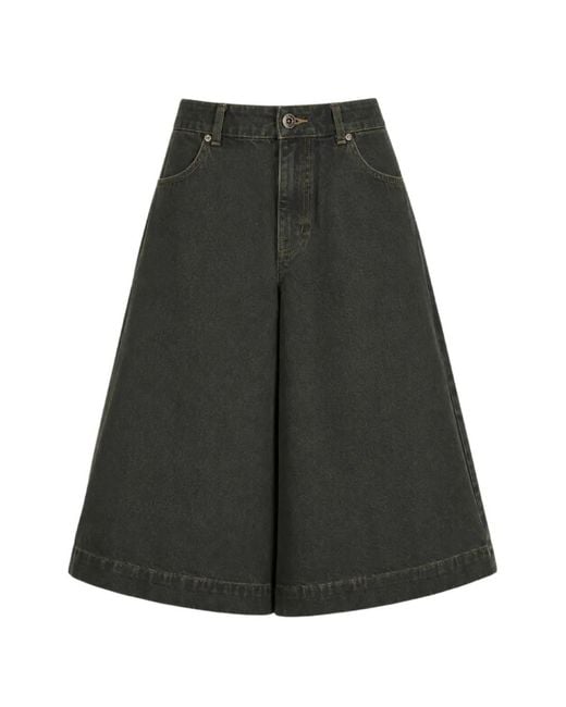 Essentiel Antwerp Gray A-Line Wide-Leg Shorts