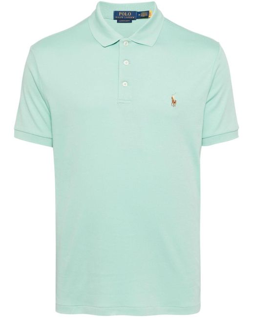 Polo Ralph Lauren Green Logo-embroidered Cotton Polo Shirt for men