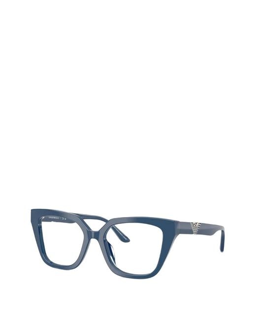 Emporio Armani White Logo Detail Frames