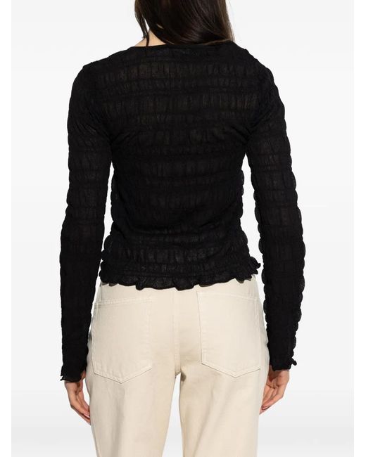 By Malene Birger Black Ebba Ruffled Cardigan