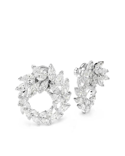 Swarovski White Crystal-Embellished Earrings