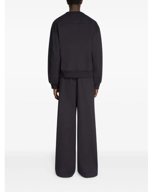 Felpa Con Tasca E Zip di Dries Van Noten in Blue da Uomo