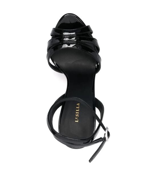 Le Silla Black Lola Open-Toe Sandals