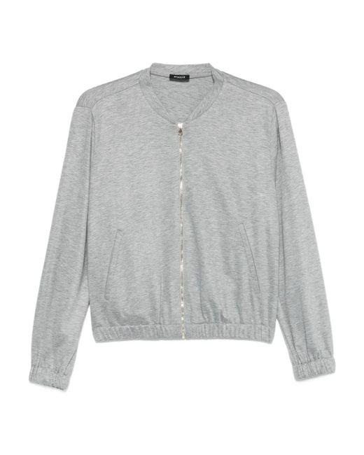 Marella Women's Gray Canguro Zip-Up Sweaters