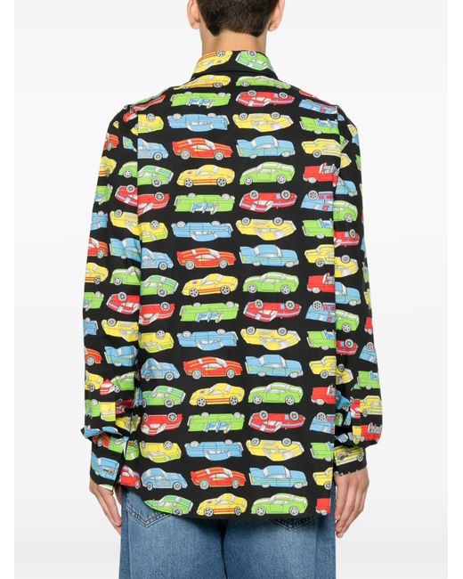 Moschino Black Car-Print Shirt for men