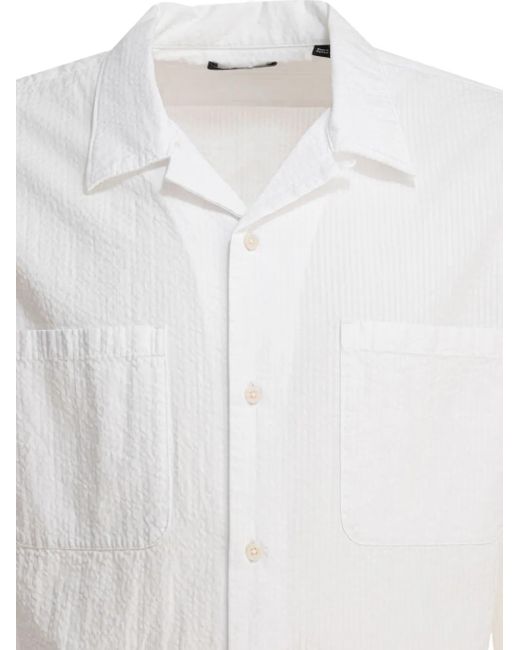 Vince White Textured Pocket Shirt for men