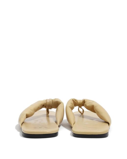 Bimba Y Lola White Sandales En Cuir À Bride Nouée