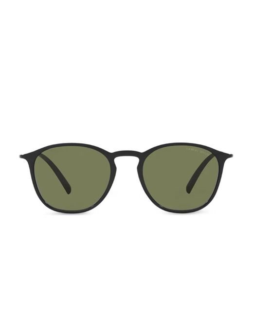 Giorgio Armani Green Round-Frame Sunglasses for men