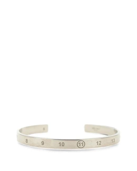 Maison Margiela White Numeric Logo-Engraved Bangle for men
