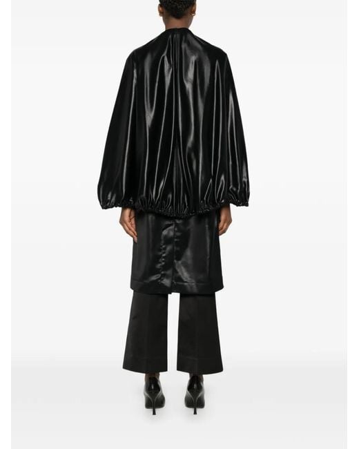 Totême  Black Detachable Cape Evening Coat