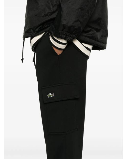 Lacoste Black Cargo Track Trousers for men