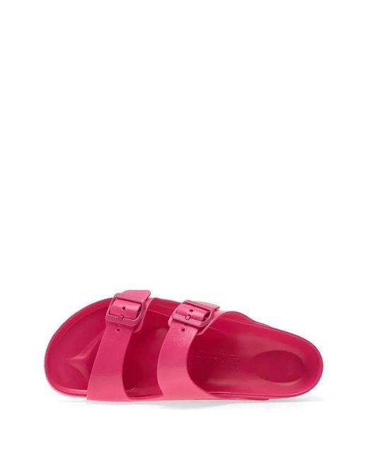 Birkenstock Pink Arizona Buckle-Strap Slides