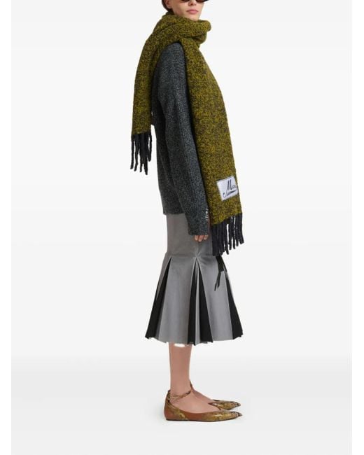 Bufanda Con Flecos Marni de color Green