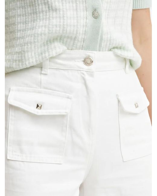 Morgan White Cropped Jeans