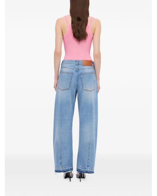 MSGM Blue Jean À Bords Francs