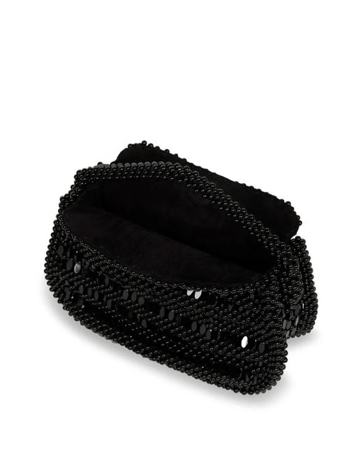 Etro Black Small Pony Bag With Embroidered Beads