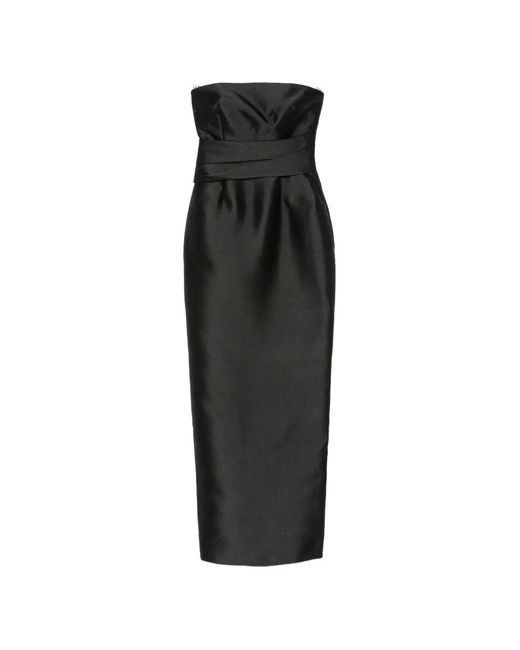 Solace London Black Ingrid Maxi Dress