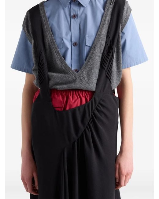Prada Red Poplin Shorts