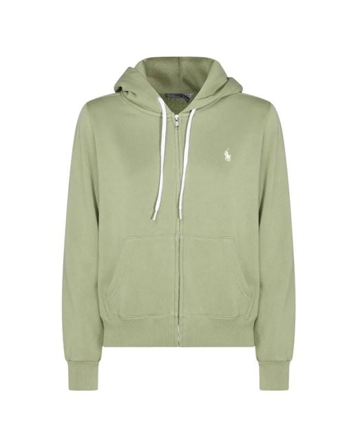 Polo Ralph Lauren Green Zip Hooded Cotton Hoodie