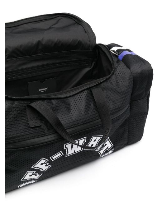 Off-White c/o Virgil Abloh Perforierte Reisetasche mit Logo-Print in Black für Herren